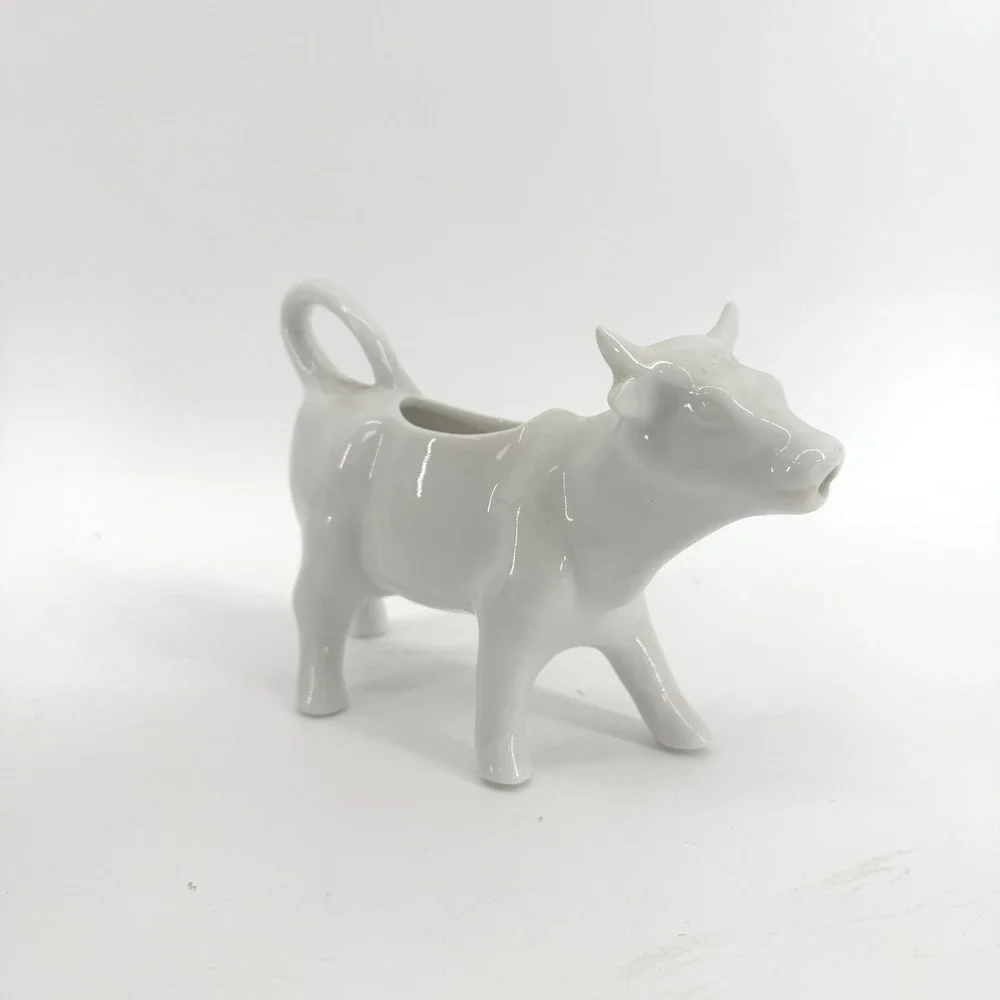 Cow Creamer Pitcher Unisex OS White Ceramic Farmhouse Kitchen Decor